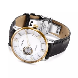 Lincor UNI Self-winding Mechanical Wristwatch with Black Strap