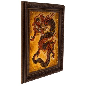 Картина из янтаря "Дракон"