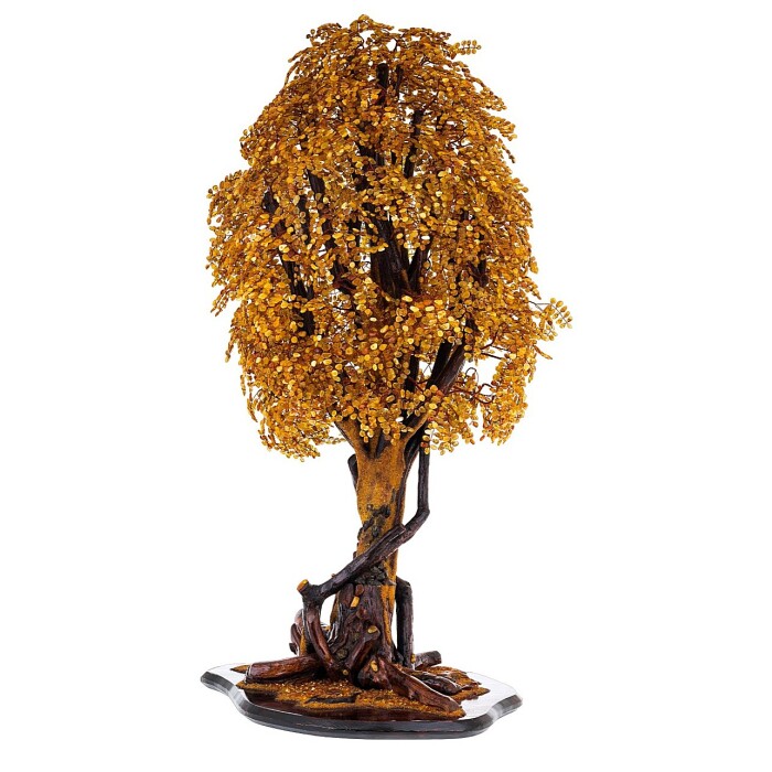 Сувенир из янтаря "Денежное дерево", 120 веток