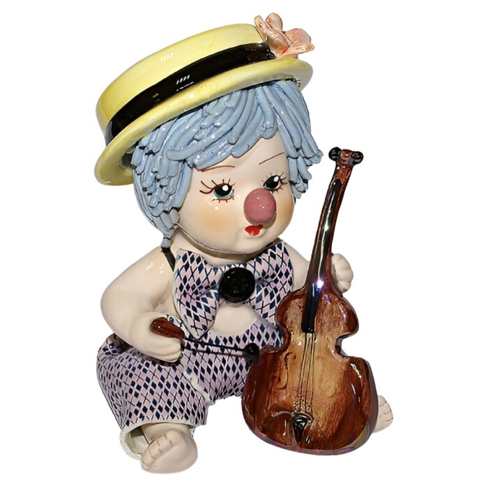 Статуэтка "Клоун - мальчик с виолончелью"