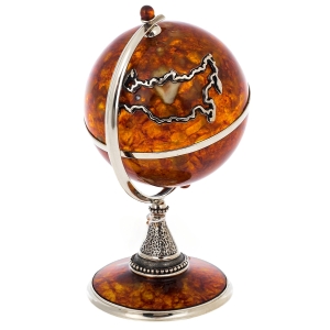 Сувенир из янтаря "Глобус"