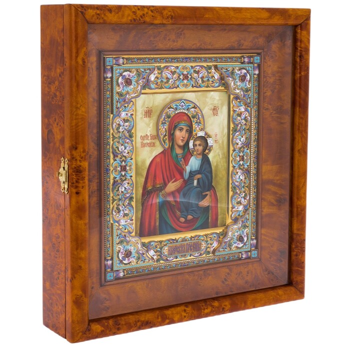 Икона "Пресвятая Богородица Иверская" с перламутром