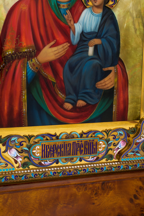 Икона "Пресвятая Богородица Иверская" с перламутром