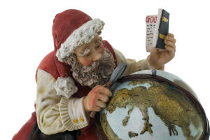 Статуэтка "Санта Клаус с глобусом"