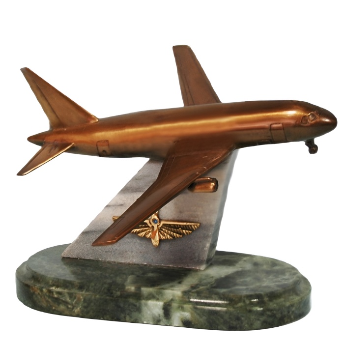 Скульптура бронзовая "Самолет"