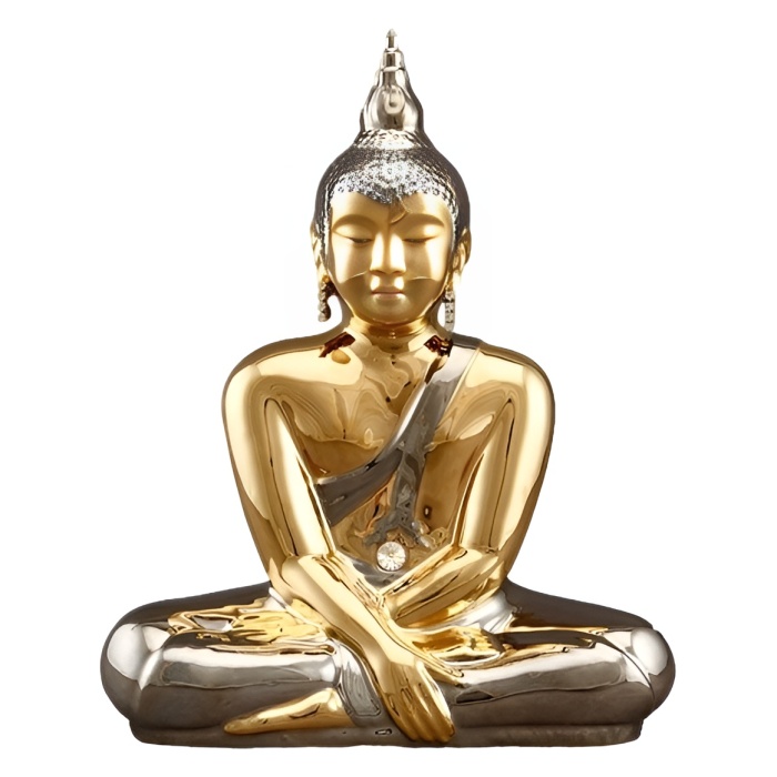 Статуэтка "Buddha Dalai", цвет: золотой с платиной