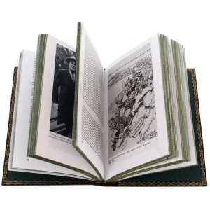 Подарочный набор книг в кожаном переплете"Сталин. Рузвельт. Черчилль" в 3-х томах