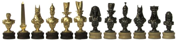 Комплект шахматных фигур "Египетская сила" черненые