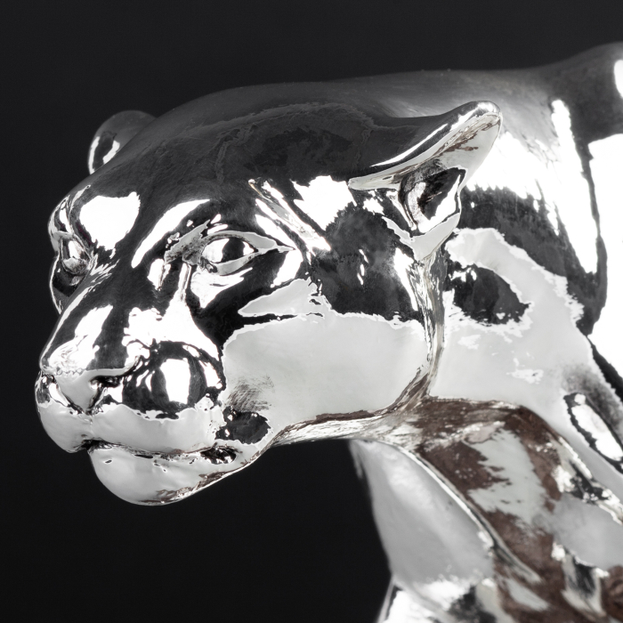 Посеребоенная скульптура "Пантера"