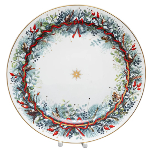 Набор тарелок фарфоровых "Идиллия" с рисунком "Календа" 18 предметов, на 6 персон