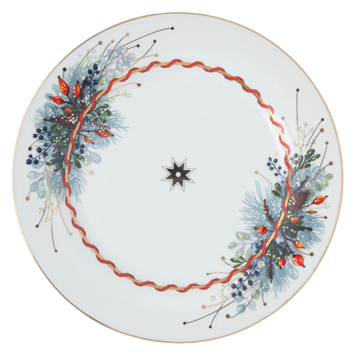 Набор тарелок фарфоровых "Идиллия" с рисунком "Календа" 18 предметов, на 6 персон