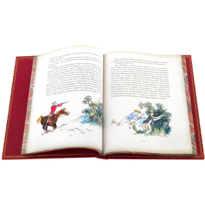 Книга в кожаном переплете Марк Твен "Приключения Гекльберри Финна"
