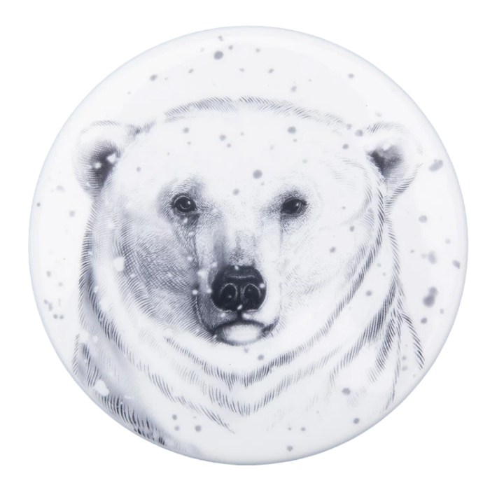 Шкатулка из костяного фарфора "Идиллия" с рисунком "Тотем. Медведь"