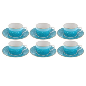 Чайный набор для завтрака "Голубая лагуна" на 6 персон
