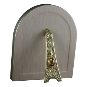 Икона с перламутром "Владимирская Богоматерь" в золотой раме (арка)