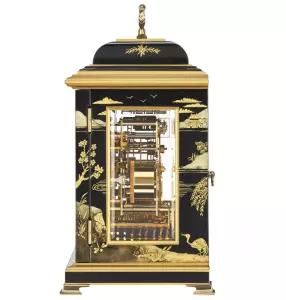 Каминные часы "The Georgian Basket Top in Chinoiserie Samurai Artwork"
