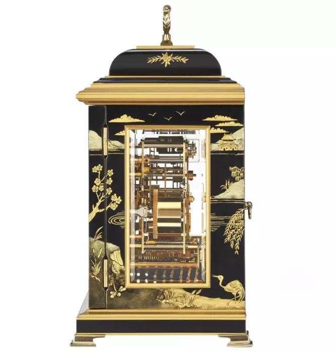 Каминные часы "The Georgian Basket Top in Chinoiserie Samurai Artwork"