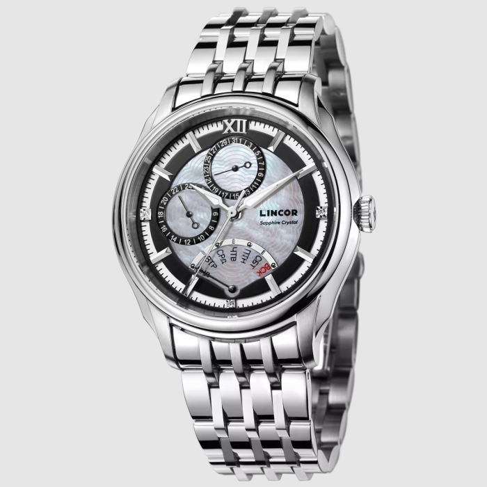 Lincor Silver Quartz Wrist Watch