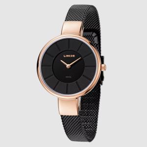 Lincor Uni Quartz Wrist Watch in Black and Gold