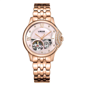 Automatic Mechanical Wristwatch Lincor UNI Gold