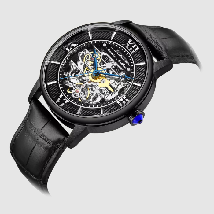 Mikhail Moskvin "Elegance" Self-winding Mechanical Wristwatch with Black Strap