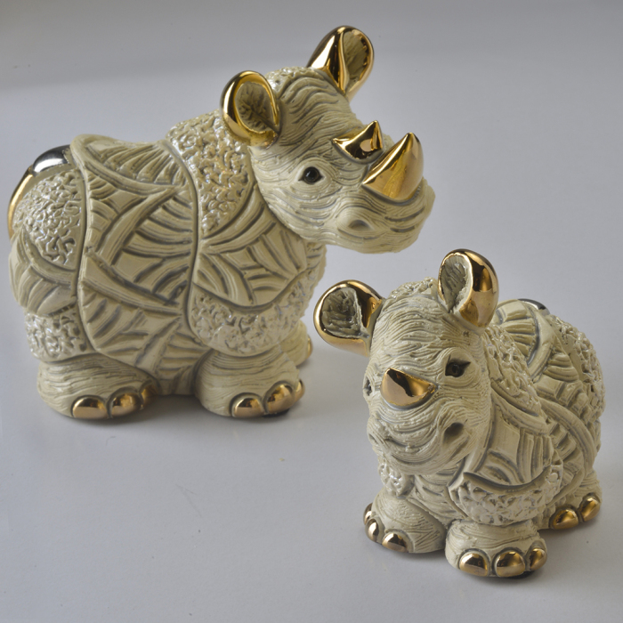 Статуэтка керамическая "Белый носорог"