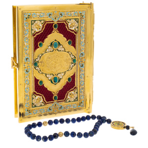 Коран с эмалью, лазуритом, малахитом, Златоуст