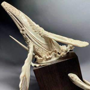 Высокохудожественная скульптура "Тайны океана" из бивня мамонта