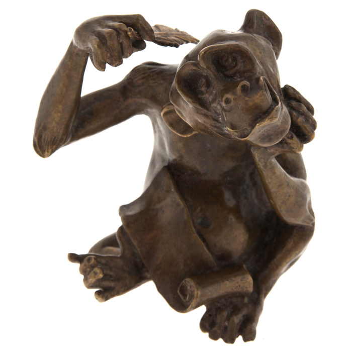 Статуэтка бронзовая "Обезьяна" из серии «Восточный календарь»