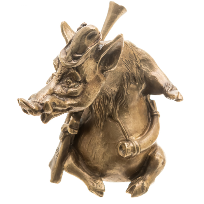 Статуэтка бронзовая "Свинья" из серии "Восточный календарь"