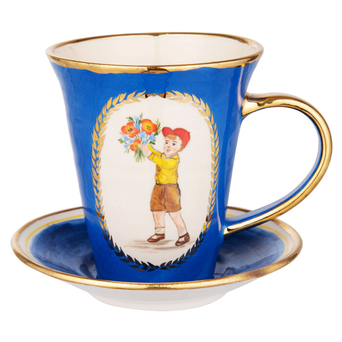 Чашка для чая "Детская комната" синяя