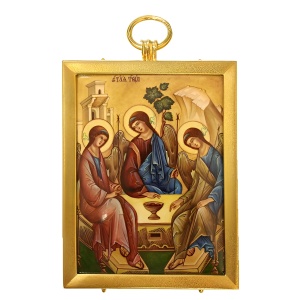 Серебряная икона «Троица»