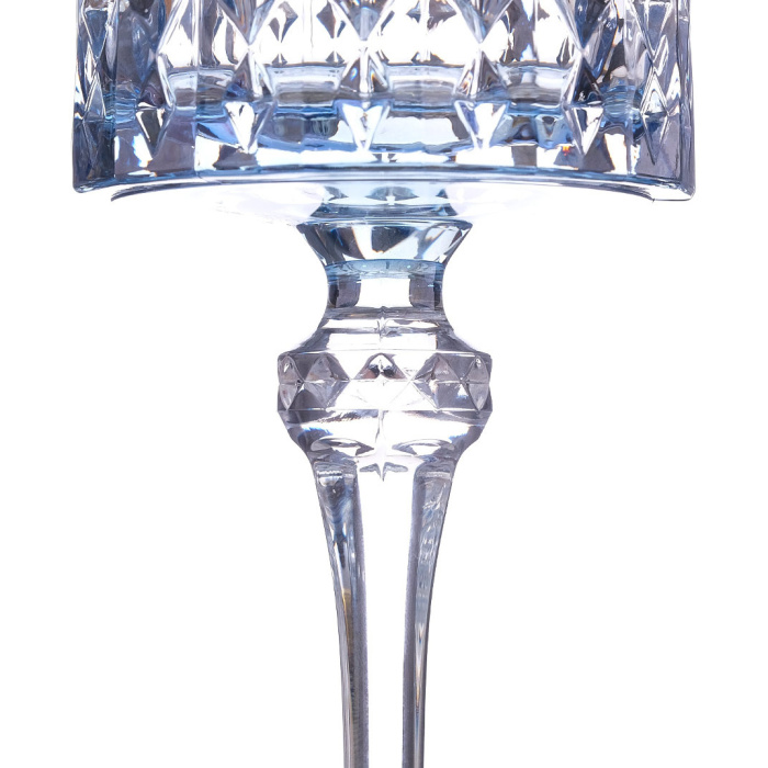Набор бокалов для вина Timon "Lady Diamond" на 6 персон, голубой с позолотой