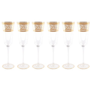 Набор фужеров для шампансого Astra Gold "Allegro Fiesole Golden Light Decor" на 6 персон