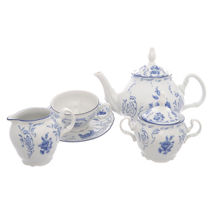 Чайный сервиз Bernadotte "Синие розы"  на 6 персон, 17 предметов