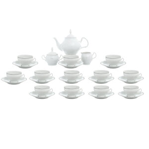 Чайный сервиз Bernadotte "Платиновый узор" на 12 персон, 29 предметов