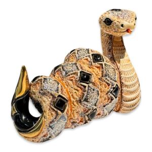Статуэтка керамическая "Змея золотая"