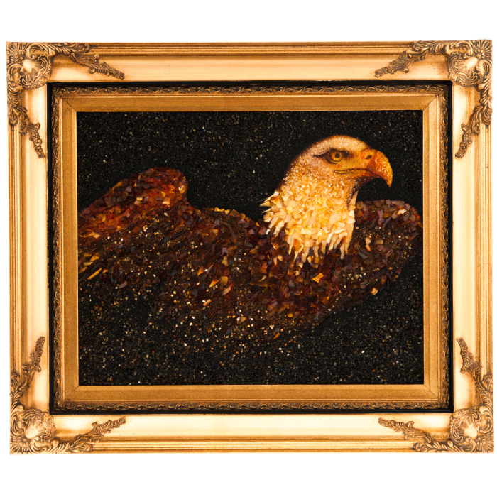 Картина из янтаря "Свобода" (орел)