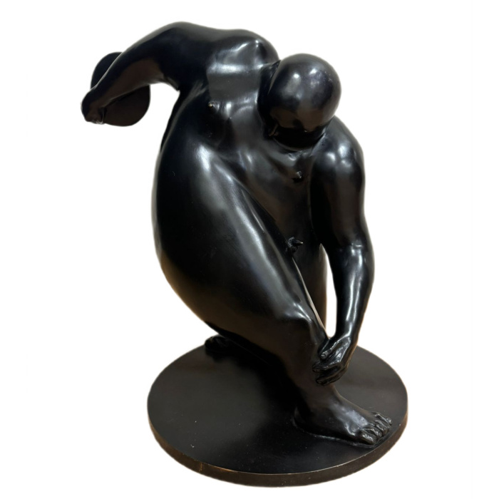 Скульптура из бронзы "Дискобол" с чернением