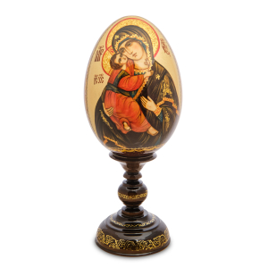 Яйцо-икона "Владимирская Божья Матерь" Борисова А.