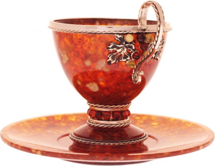 Чайный набор из янтаря "Виноград"