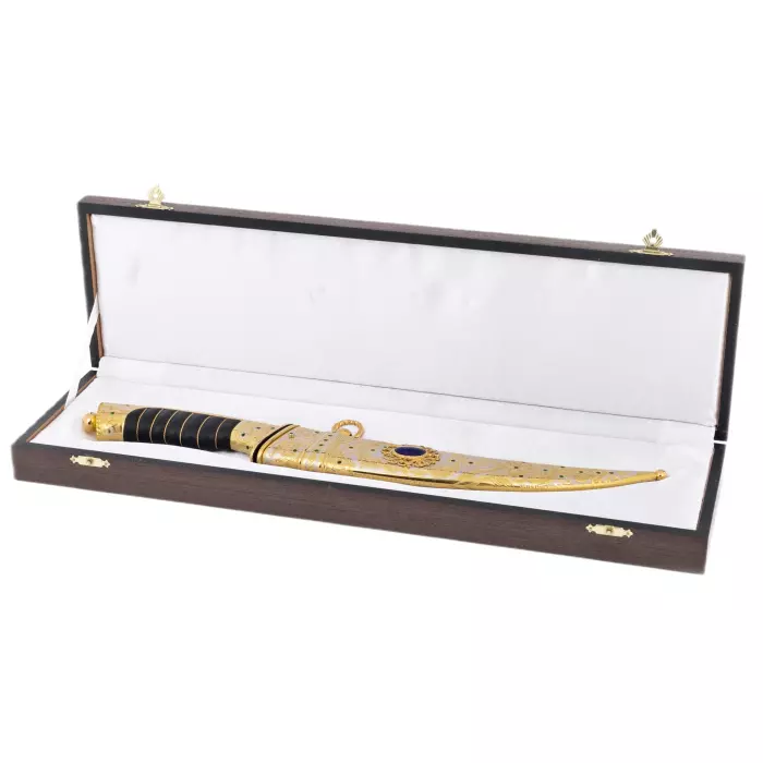 Кинжал сувенирный "Бебут" с лазуритом, Златоуст