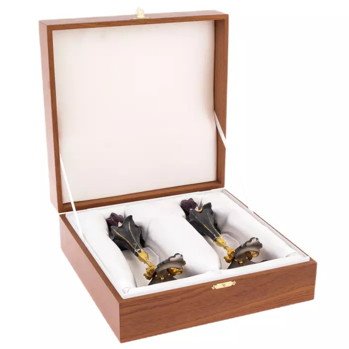 Набор подсвечников "Цветы" 2 шт, Златоуст