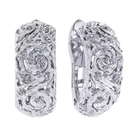 Комплект ювелирных украшений из белого золота "Звездная ночь"