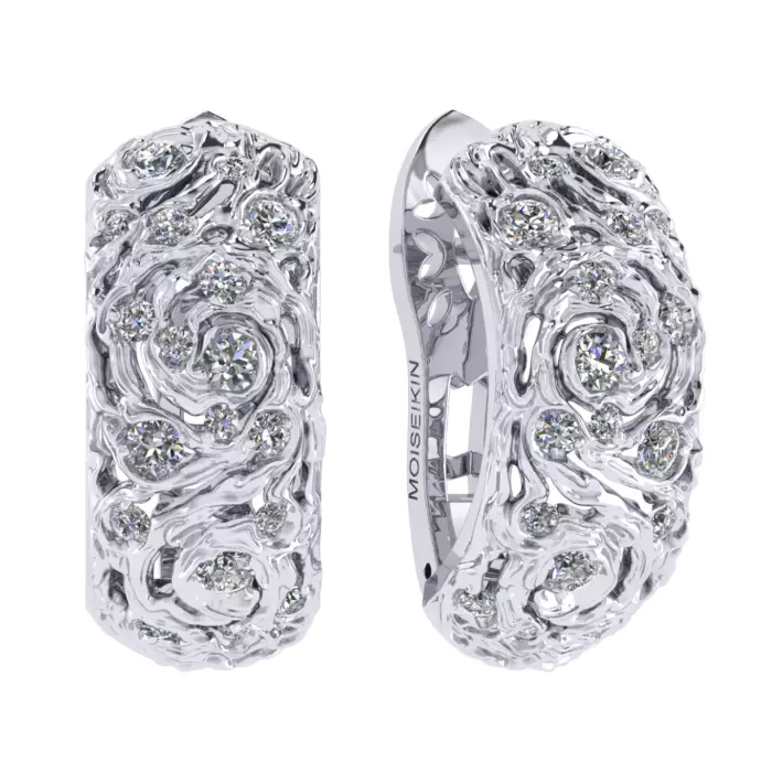 Комплект ювелирных украшений из белого золота "Звездная ночь"