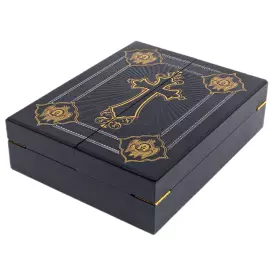 Книга в кожаном переплете "Библия с иллюстрациями русских художников" в коробе