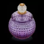 Шкатулка хрустальная "Luce" фиолетовая