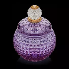 Шкатулка хрустальная "Luce" фиолетовая