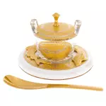 Икорница с крышкой "Кадка" Златоуст