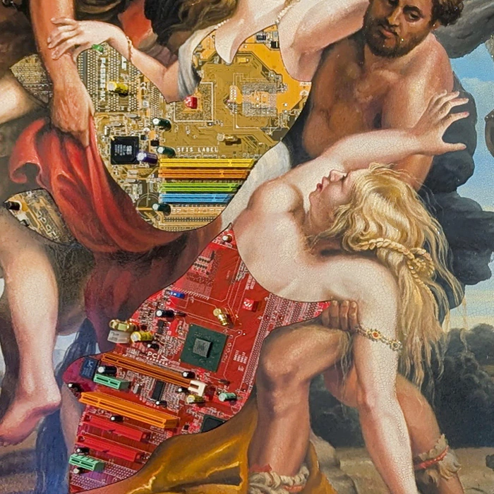Damir Krivenko's painting "Motherboard Mining"